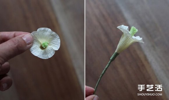 铃铛花的折法图解 皱纹纸制作铃铛花的方法教程图片7