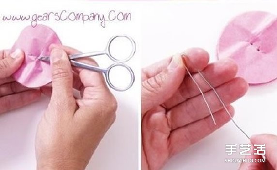 婚礼用纸花球的制作方法 纸花球的做法图片4