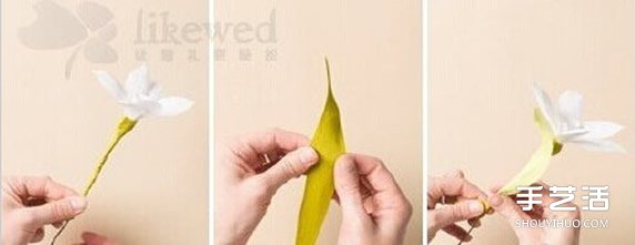 水仙花的折法图解 折纸水仙花制作方法教程图解图片7