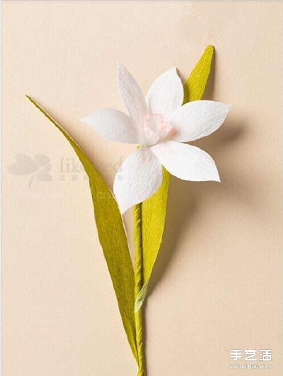 水仙花的折法图解 折纸水仙花制作方法教程图解图片9