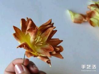 海绵纸制作花朵的折纸图解与方法教程