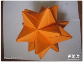 俄罗斯花球的折纸图解与方法教程