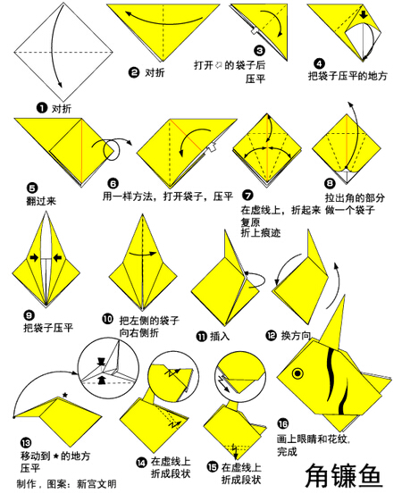 折纸—角镰鱼图片1