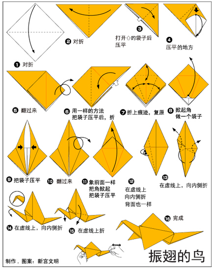 折纸—振翅的鸟图片1