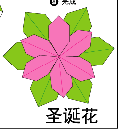 折纸圣诞花的方法 步骤图解教程图片1