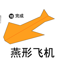 燕形飞机的折纸 步骤图解图片1