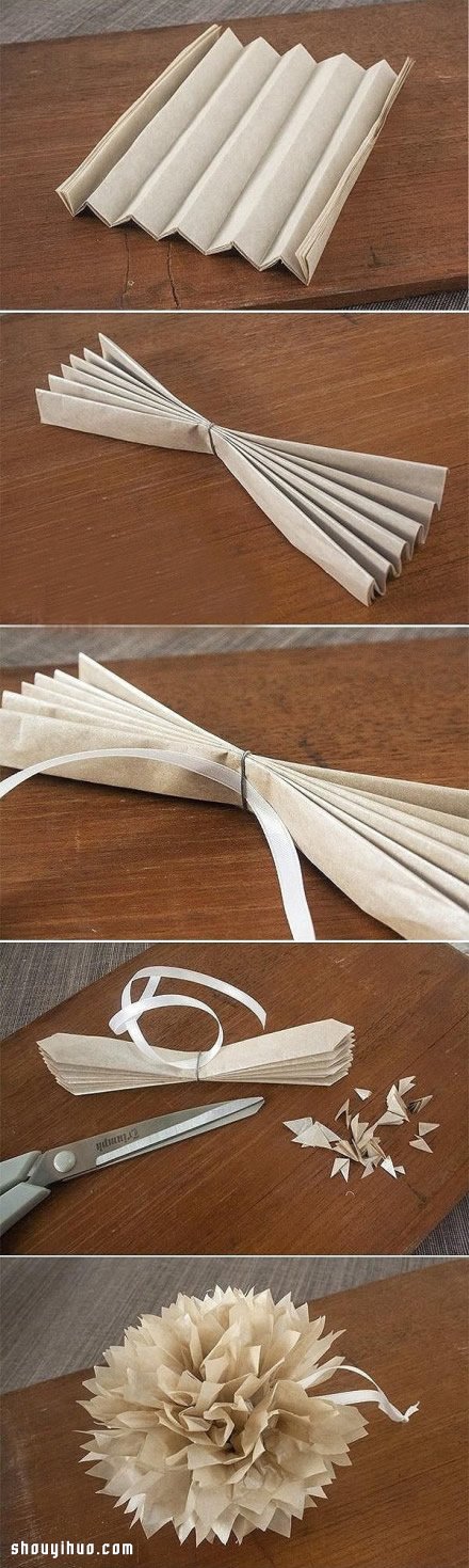 素雅大花纸花DIY手工制作图解教程图片2