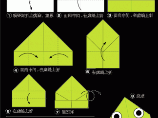 翻个儿的青蛙折纸图解与方法教程