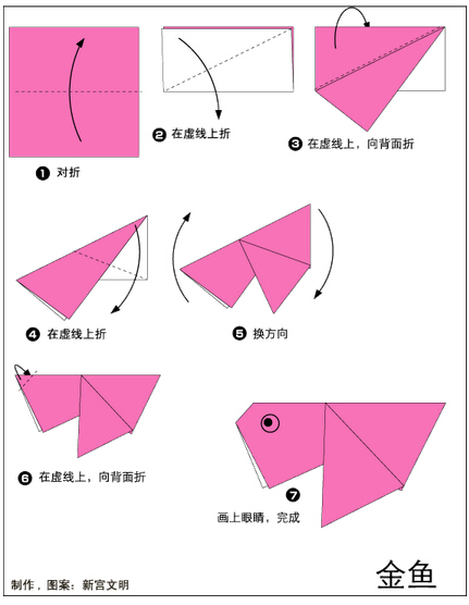 小金鱼—折纸图片1