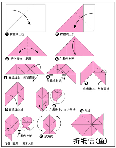 鱼折纸大全图片2