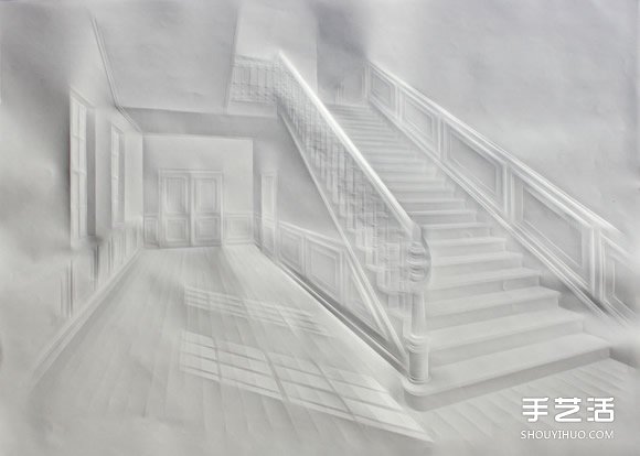 极致天才工艺：他只用一张纸折叠出精致空间图片8
