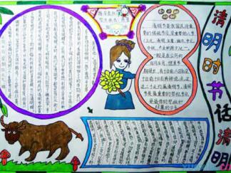 清明时节手抄报版面设计图