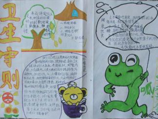 卫生守则手抄报素材手抄报版面设计图