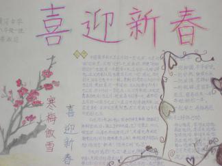 2016新年手抄报版面设计图