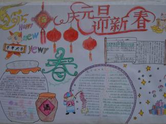 关于新年手抄报版面设计图