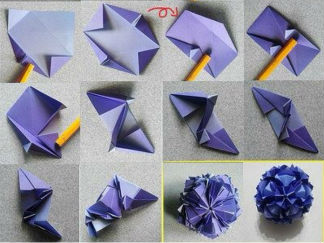 花球3折纸图解与方法教程