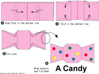 糖果的折纸图解与方法教程