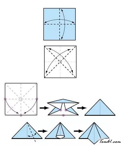百合花的折纸图解与方法教程2图片2