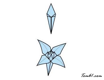 百合花的折纸图解与方法教程2图片5