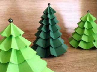 圣诞树的折纸图解与方法教程5