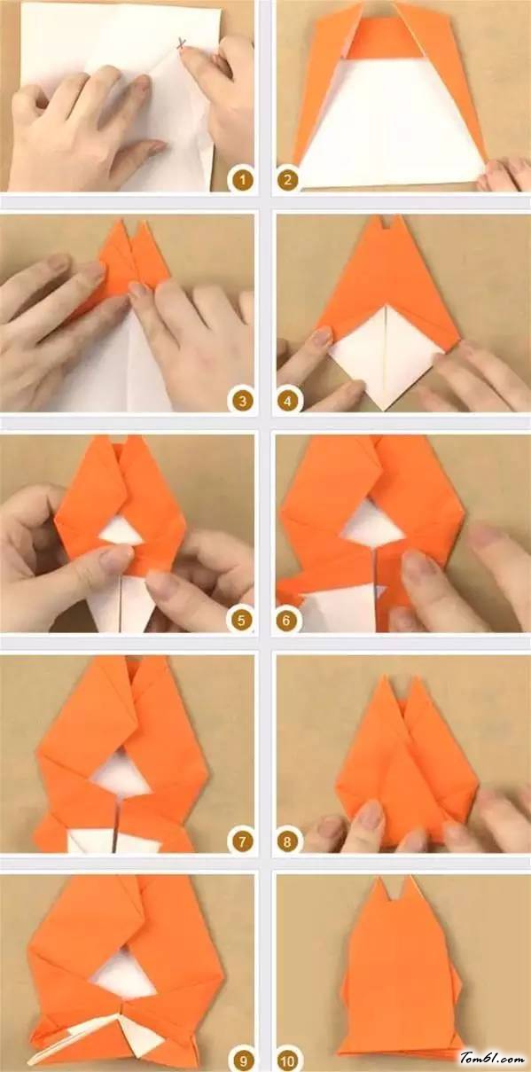 龙猫的折纸图解与方法教程图片2