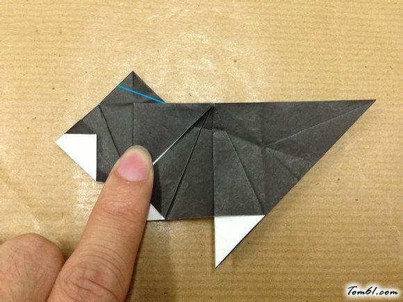 卡通猫咪的折纸图解与方法教程图片51