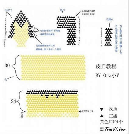 皮卡丘的折纸图解与方法教程图片2