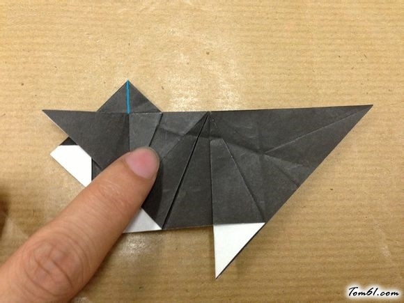 卡通猫咪的折纸图解与方法教程图片49