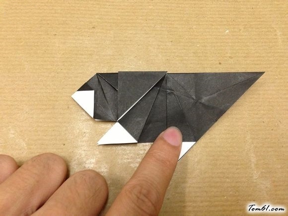 卡通猫咪的折纸图解与方法教程图片47