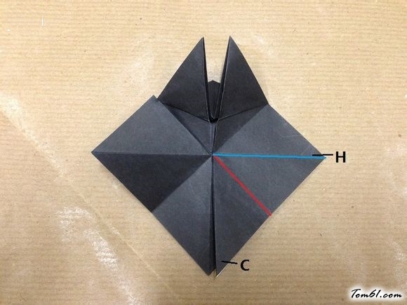 卡通猫咪的折纸图解与方法教程图片31