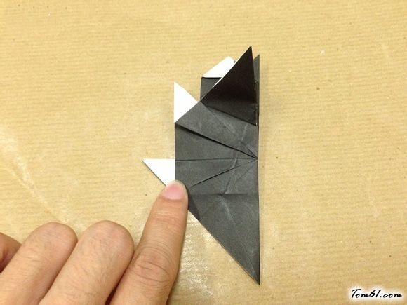 卡通猫咪的折纸图解与方法教程图片45