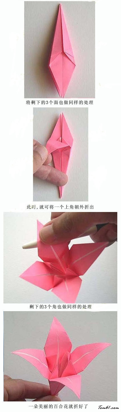 百合花的手工制作教程图解3图片6