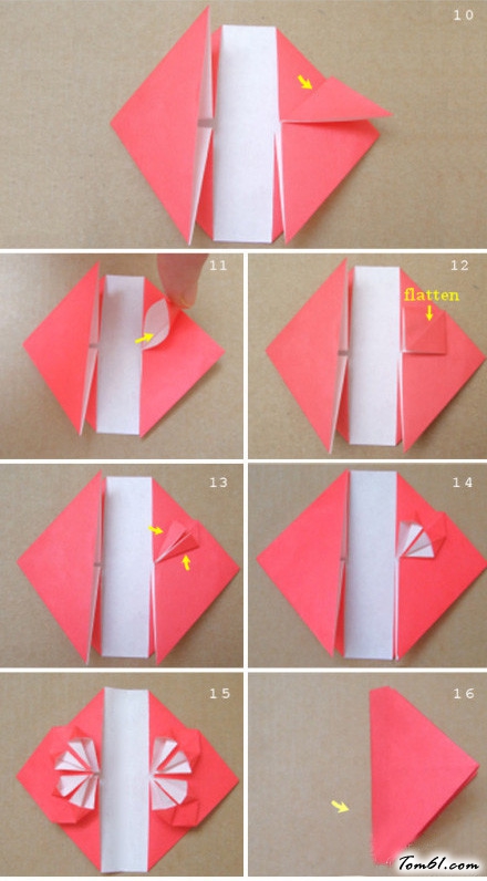 心形3的折纸图解与方法教程图片8
