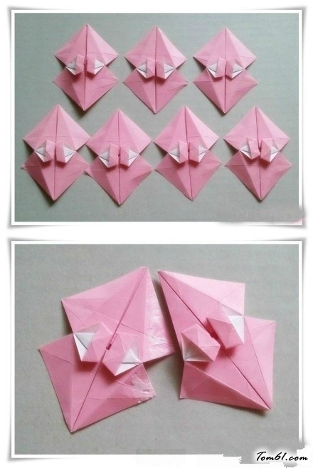 小花伞的折纸图解与方法教程图片6