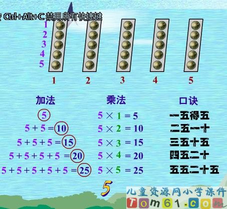 2-6的乘法口诀
