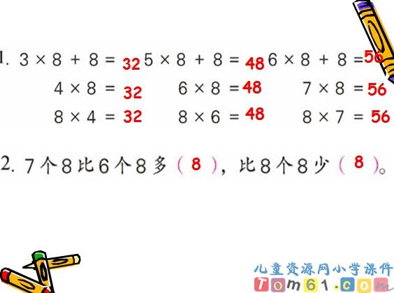 8的乘法口诀