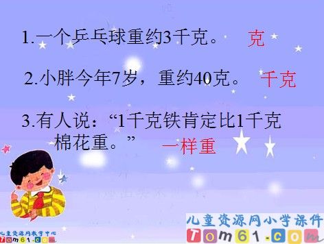克和千克的认识课件1