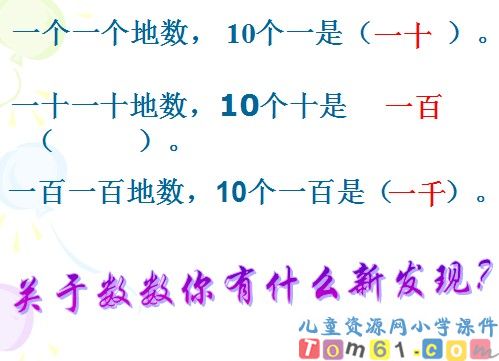 1000千以内数的认识