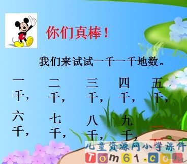 万以内数的数数