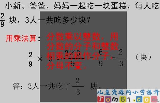 分数乘以整数