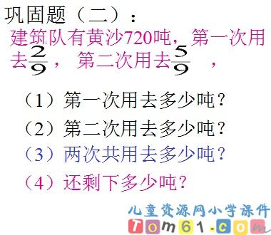 分数乘法应用题