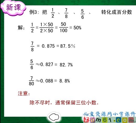 百分数和分数的互化课件7