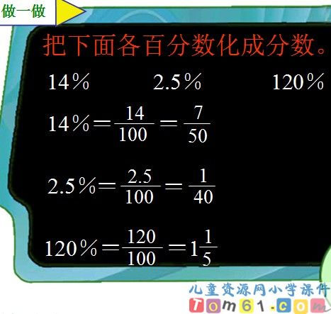 百分数和分数的互化课件4