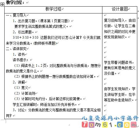 分数乘整数