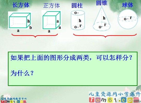 立体图形的复习