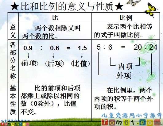 比例的整理和复习