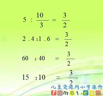 比例的意义和基本性质课件15