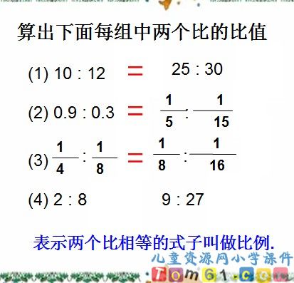 比例的意义和基本性质