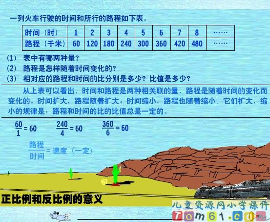 正比例和反比例的意义
