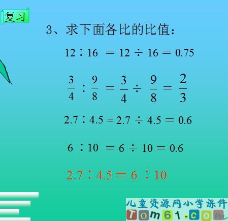 比例的意义和基本性质